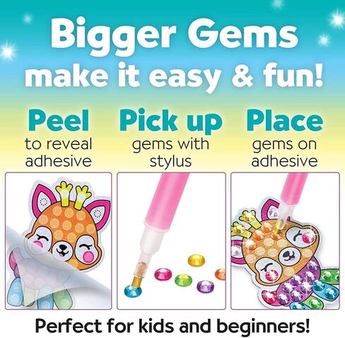 Creativity for Kids Bubble Gem Art: Pearl Pals, Disco Party Craft Kits, Arts and Crafts for Kids Ages 6-8+, Kids Toys and Unicorn Gifts for Girls, DIY Diamond Painting Kits for Kids in Kuwait