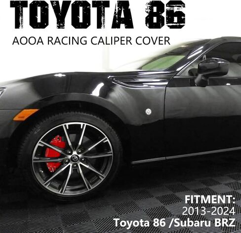 AOOA قرص فرامل ألومنيوم أغطية فرجار أحمر يناسب 2017-2020 Toyota 86/ Subaru BRZ Limited/Premium 2013-2025 مجموعة من 4) in Kuwait