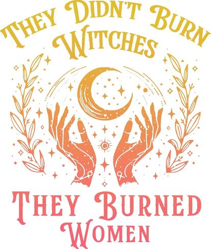 Halloween Shirts for Women They Didn't Burn Witches They Burned Women Shirt V Neck Womens Feminist Witches Tees in Saudi Arabia