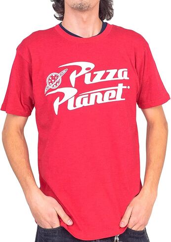 Toy Story Pizza Planet Shirt and Delivery Box Costume Set - Mens Toy Story T-Shirt, Red in Saudi Arabia