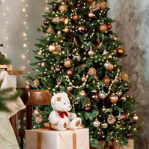 50 Feet Christmas Tree Beads Artificial Pearls Beads Garland Plastic Beads Roll for St. Patrick's Day Wedding DIY Decoration Supplies(Pink) in Saudi Arabia