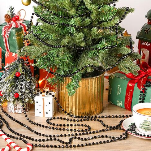 50 Feet Christmas Tree Beads Artificial Pearls Beads Garland Plastic Beads Roll for St. Patrick's Day Wedding DIY Decoration Supplies(Pink) in Saudi Arabia