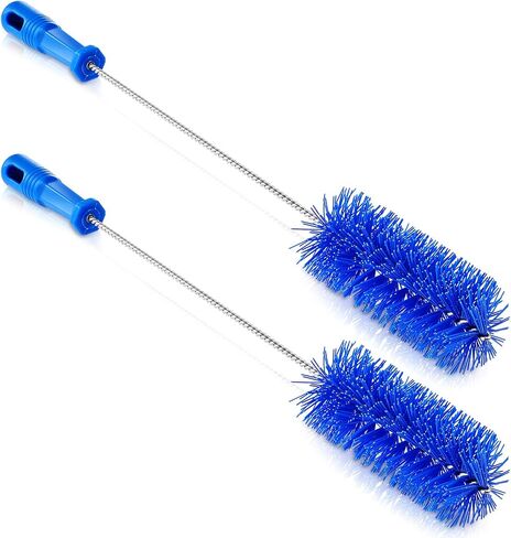 Baderke 2 Pieces Blue Tube Cleaning Brushes Tube Cleaning Brush Shower Drain Brush Pipe Brush for Cleaning Drains Long Brush Plastic Brush Flexible Cleaning Tool (1.5 Inch) in Kuwait