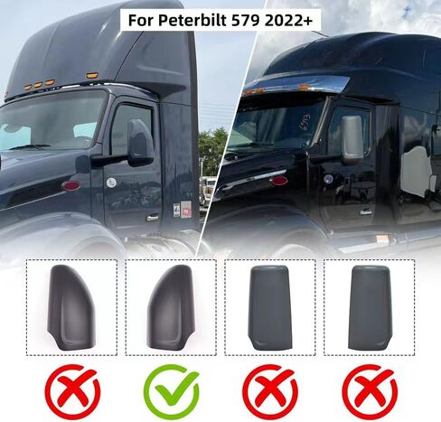 For NEW Peterbilt 579 2022-2024 Door Mirror Cover Grey color Driver Side/Left Side LH in Kuwait