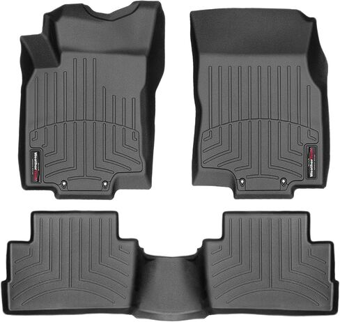 بطانات أرضية مخصصة من WeatherTech لسيارة Nissan Rogue Sport - الصف الأول والثاني (441172-1-2)، أسود in Saudi Arabia