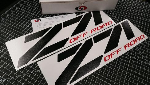 Z71 Off Road Decals (2-Pack) Bedside Fender Stickers 15" Fits Chevy Silverado 1500 2500 3500 Color: (Gloss Black & RED) in Saudi Arabia