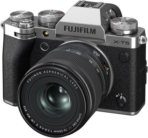 كاميرا Fujifilm X-T5 Professional Compact Digital Mirrorless مع حزمة XF 16-50 مم F/2.8-4.8 عدسة (أسود) مع بطاقة ذاكرة SDXC 64GB IH-II + كيس السفر وعدسة العدسة in Kuwait