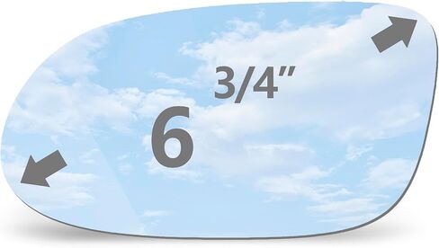 TOEMIRR Mirror Glass Driver Left Side fit for 1998-2009 Mercedes-Benz CLK320 CLK350 CLK430 CLK550 SL500 SL55 AMG SL600 SLK230 SLK32 AMG SLK320 with Adhesive Flat No Backing Plate in Saudi Arabia