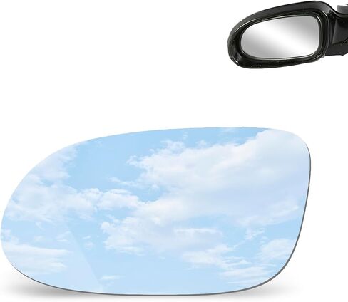 TOEMIRR Mirror Glass Driver Left Side fit for 1998-2009 Mercedes-Benz CLK320 CLK350 CLK430 CLK550 SL500 SL55 AMG SL600 SLK230 SLK32 AMG SLK320 with Adhesive Flat No Backing Plate in Saudi Arabia