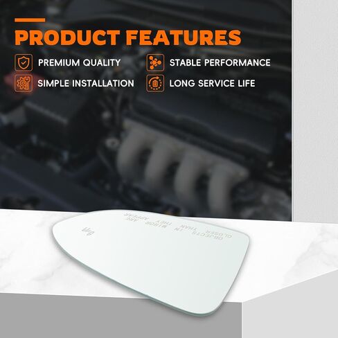 5G0857522N Blind Spot Passthrough Mirror Glass with Full Size Adhesive Passenger Side View Right RH Compatible with Volkswagen Golf Jetta GTI in Saudi Arabia