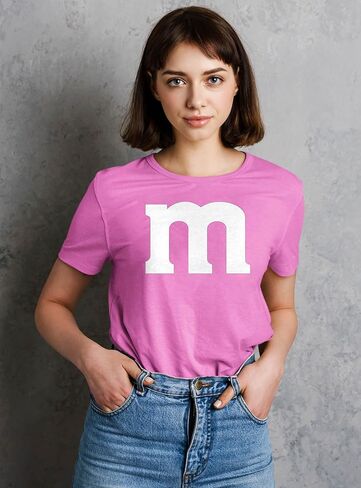 تي شيرت نسائي مطبوع عليه حرف M زي الهالوين المطابق للحفلات المضحكة in Kuwait