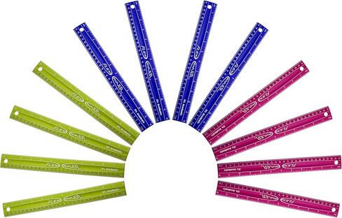 إنها مساطر أكاديمية مرنة، مسطرة مرنة غير قابلة للكسر مقاس 12 بوصة، 12 قطعة، أزرق in Kuwait