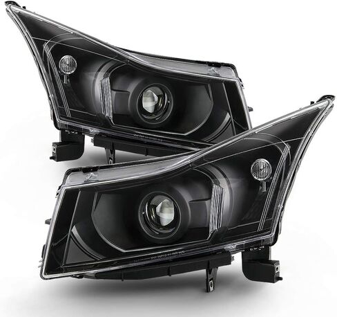 ACANII - For 2011-2015 Chevy Cruze Black Housing Projector Style Headlights Headlamps Assembly Driver & Passenger Side in Saudi Arabia