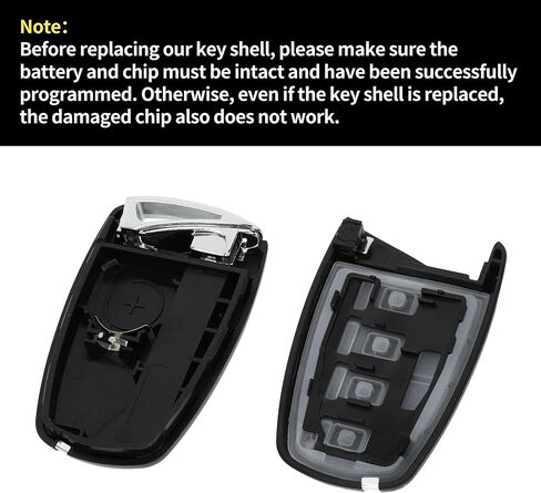 X AUTOHAUX مفتاح شل حافظة دخول بدون مفتاح عن بعد مفتاح فوب حافظة بديلة لشركة هيونداي سانتا في 2015-2019 لشركة هيونداي أزيرا 2015-2017 4 أزرار in Saudi Arabia