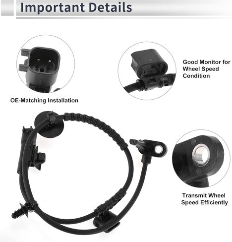 Front Left/Front Right ABS Wheel Speed Sensor for Chevrolet Trax 2015-2022, for Buick Encore 2013-2022 ABS Sensor No.95371617 1 Pcs in Saudi Arabia