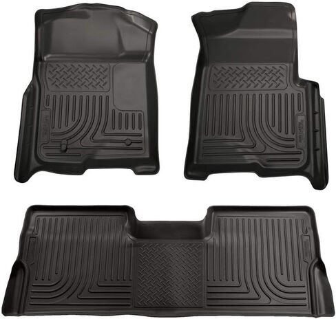 Husky Liners Weatherbeater Floor Mats | Fits 2002-2008 Dodge Ram 1500 Quad CAB ONLY; 2003-2009 Ram 2500/3500 Crew CAB ONLY | 2nd Row, 1-pc Black - 19011 in Saudi Arabia