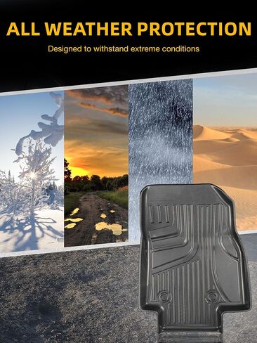Carbon Fiber Pattern Floor Mats for Toyota Tundra 2022-2025 2026 CrewMax (Include Hybrid) All Weather Protection Floor Liners 1st & 2nd Full Set Car Mats, Silver in Saudi Arabia