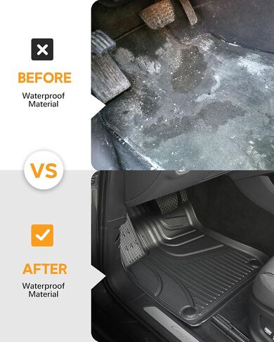 Carbon Fiber Pattern Floor Mats for Toyota Tundra 2022-2025 2026 CrewMax (Include Hybrid) All Weather Protection Floor Liners 1st & 2nd Full Set Car Mats, Silver in Saudi Arabia
