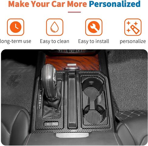 JeCar 9pcs Set Carbon Fiber Interior Trim Kit for Ford F150 2015-2020 Interior Accessories in Saudi Arabia