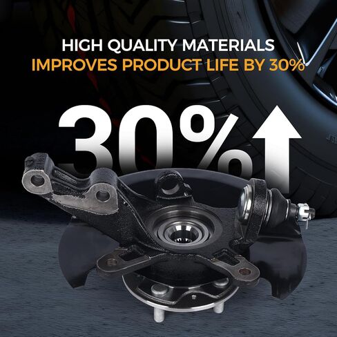 PAROD 698495 Front Left Steering Knuckle Assembly Wheel Hub Bearing Fit for 2003 2004 2005 Honda Civic, Driver Side, 1.7L L4 in Saudi Arabia
