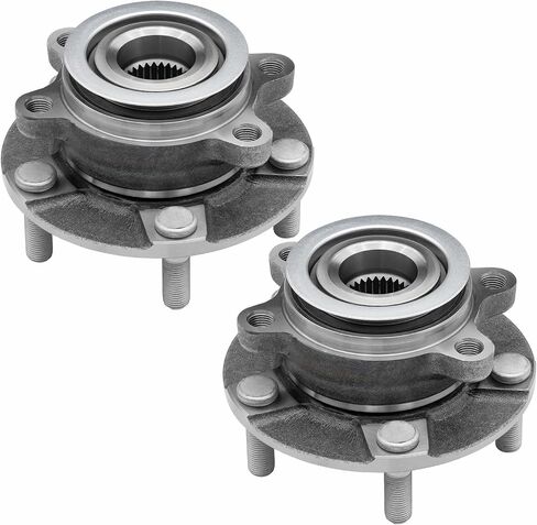 Front Wheel Bearing Hubs Assembly Compatible with 2008-2013 Nissan Rogue, 2014-2015 Rogue Select, 2007-2012 Sentra, 5 Lugs w/ABS, Pair Hubs, Replaces 513298 in Saudi Arabia