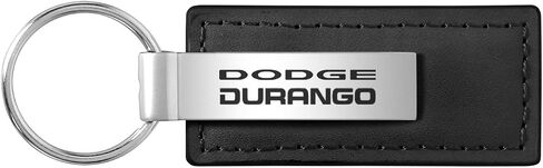 AU-TOMOTIVE GOLD Rectangular Leather Key Chain for Dodge Durango (Black) in Saudi Arabia