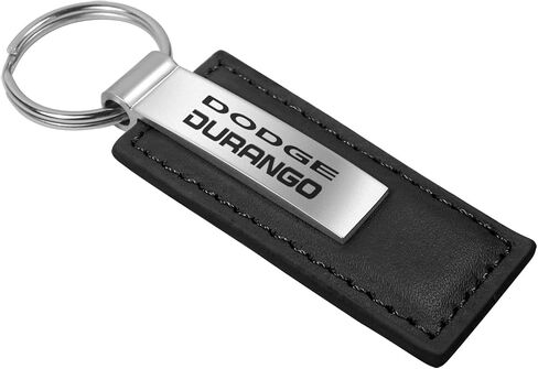 AU-TOMOTIVE GOLD Rectangular Leather Key Chain for Dodge Durango (Black) in Saudi Arabia