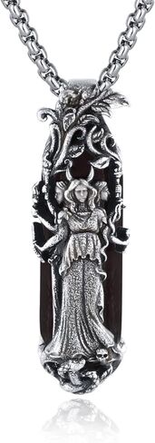 Hecate Pendant Necklace,Wicca Wiccan Hekate Moon Goddess Pagan Amulet Jewelry for Women in Kuwait