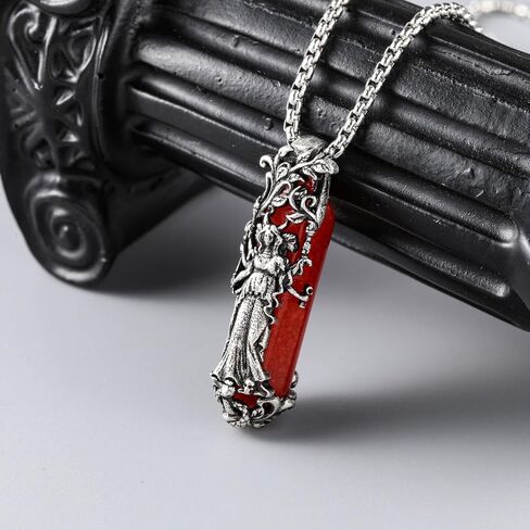 Hecate Pendant Necklace,Wicca Wiccan Hekate Moon Goddess Pagan Amulet Jewelry for Women in Saudi Arabia