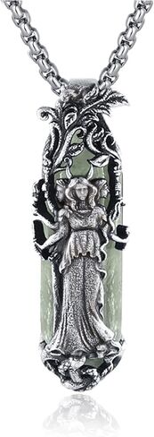 Hecate Pendant Necklace,Wicca Wiccan Hekate Moon Goddess Pagan Amulet Jewelry for Women in Kuwait