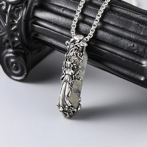 Hecate Pendant Necklace,Wicca Wiccan Hekate Moon Goddess Pagan Amulet Jewelry for Women in Kuwait