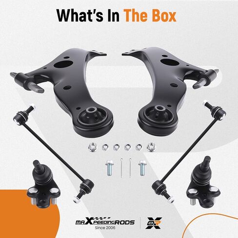 maXpeedingrods 10Pc Suspension Kit for Toyota Sienna 2004-2010, 2 Front Lower Control Arm with Ball Joint 2 Sway Bar Link 4 Outer & Inner Tie Rod 2 Boots Bellows in Saudi Arabia