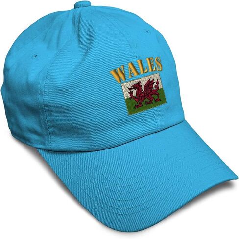 Soft Baseball Hat Embroidered Dad Hat Wales Flag Welsh Cymru Dragon Cardiff Men & Ladies Baseball Cap in Saudi Arabia