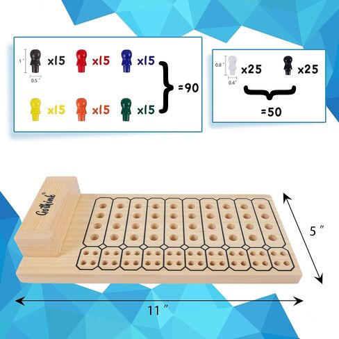 لعبة GOTHINK Code Breaker Board - لعبة إستراتيجية خشبية لـ Codemaker vs. Codebreaker - معركة ذكاء بين لاعبين، لعبة العقل الملونة - ألعاب العلوم والتكنولوجيا والهندسة والرياضيات هدية للأطفال بعمر 8 سنوات فما فوق - ألعاب عائلية in Kuwait