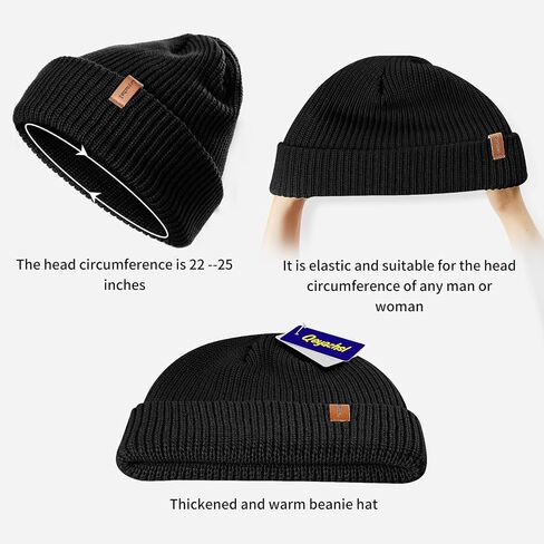Windproof Warm Beanie Stocking Cap - Winter Ski Thick Skull Cap Cold Cap for Men and Women in Saudi Arabia