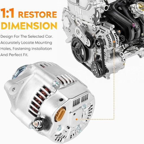 New Alternator for Tacoma 2000-2004 2.4L 2.7L, Toyota 4Runner 2.7L 2000, 80AMP 12V S5, 13885, 13885N, 213885, 2706075160, 2706075210, 40052057, AND0262, 1012119630 in Saudi Arabia