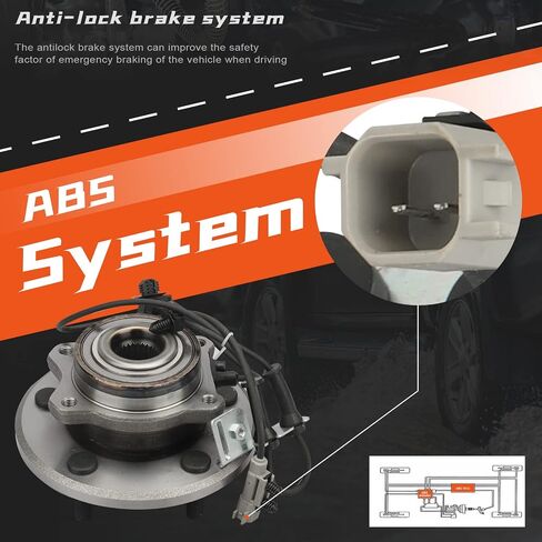 DRIVESTAR 513201 Front Wheel Hub & Bearing Assembly for Chrysler Pacifica 2004 05 06(5 Lug w/ABS) in Saudi Arabia
