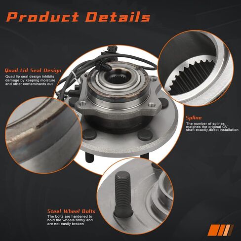 DRIVESTAR 513201 Front Wheel Hub & Bearing Assembly for Chrysler Pacifica 2004 05 06(5 Lug w/ABS) in Saudi Arabia