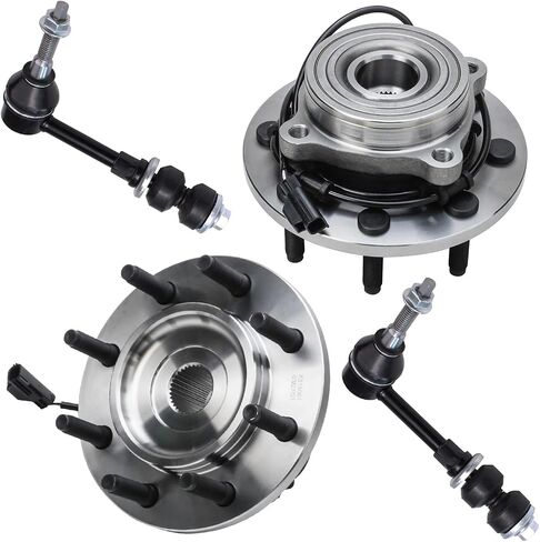 محور ديترويت - مجموعة محاور محمل العجلات الأمامية 4WD لـ 2003 2004 2005 دودج رام 2500 3500، مجموعة تجميع محاور محمل العجلات، استبدال وصلات شريط التأثير in Saudi Arabia