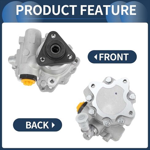 Power Steering Pump, Car Power Assist Pump No.32411093577/32416756582 for BMW 323i 2.5L L6 1998-1999 for BMW 328i 2.8L L6 1996-1999 Aluminum Alloy Silver Tone, 1 Pc in Saudi Arabia