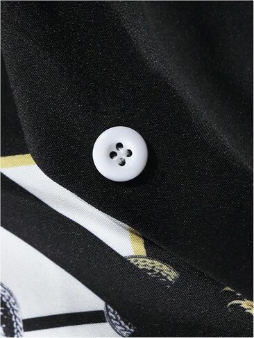 WDIRARA Men's Baroque Printed Dress Shirts Short Sleeve Button Down Business Dress Shirts in Saudi Arabia