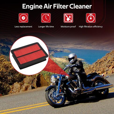 JAVIK Air Filter Air Cleaner Compatible with Yamaha 2006-2017 XV1900/XV1900C/XV1900M/XV1900S Raider Stratolin-er Roadliner OEM# 1D7-14461-00-00 1D7-14461-01-00 in Saudi Arabia