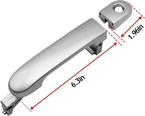 Exterior Door Handle Compatible with Nissan Versa 2007-2012, Front Left Driver Side with Keyhole Replaces NI1310130 82363,Black in Saudi Arabia