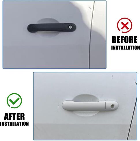 Exterior Door Handle Compatible with Nissan Versa 2007-2012, Front Left Driver Side with Keyhole Replaces NI1310130 82363,Black in Saudi Arabia