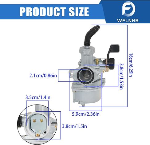 WFLNHB 48mm Carburetor with Air Filter Intake Throttle Cable Include Handle Grip Replacement for Honda CRF70F 2004-2012 XR70R 1998-2003 in Saudi Arabia