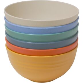 LuckyZone Unbreakable Cereal Bowls - 24 oz Reusable Wheat Straw Bowl Set of 4 - Dishwasher & Microwave Safe - Perfect for Cereal, Soup and Rice - BPA Free, Healthy & Eco-Friendly (4 Color) in Kuwait