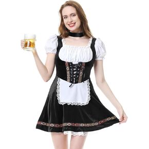 LMYOVE Ladies' German Beer Festival Costumes Bavarian Oktoberfest Puff Sleeve Velvet Adult German Dresses in Saudi Arabia