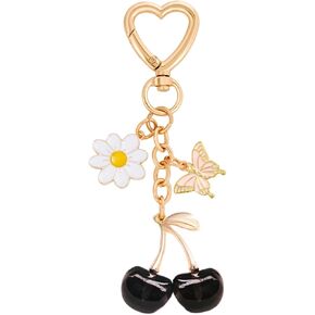 Cute Cherry Keychain Bag Charm for Women Bag Decor Gift for Holiday Birthday Christmas in Saudi Arabia