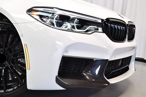 iJDMTOY Dark Smoked Lens Amber Full LED Strip Bumper Reflector Replace Side Marker Light Kit Compatible With 2017-2022 BMW G30 5 Series, Replace OEM Amber Front Reflectors in Saudi Arabia