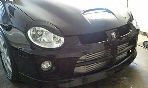 Precut Vinyl Tint EYELID Overlay for 2003-2005 Dodge Neon Headlights (Gloss Black) in Saudi Arabia